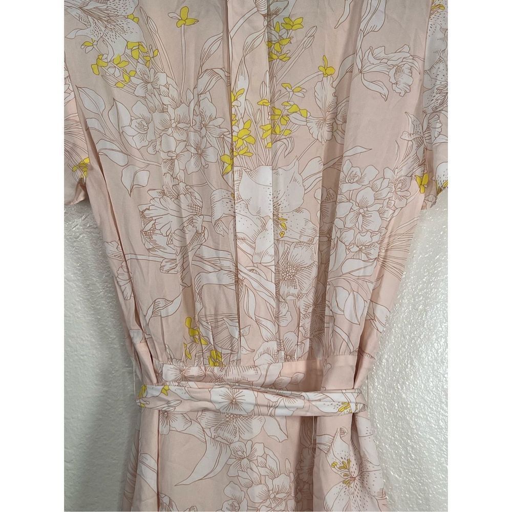 NWT Reiss Women's Floral Carlotta Tie Waist Flippy Blush Mini Dress Size 12 - Picture 12 of 12